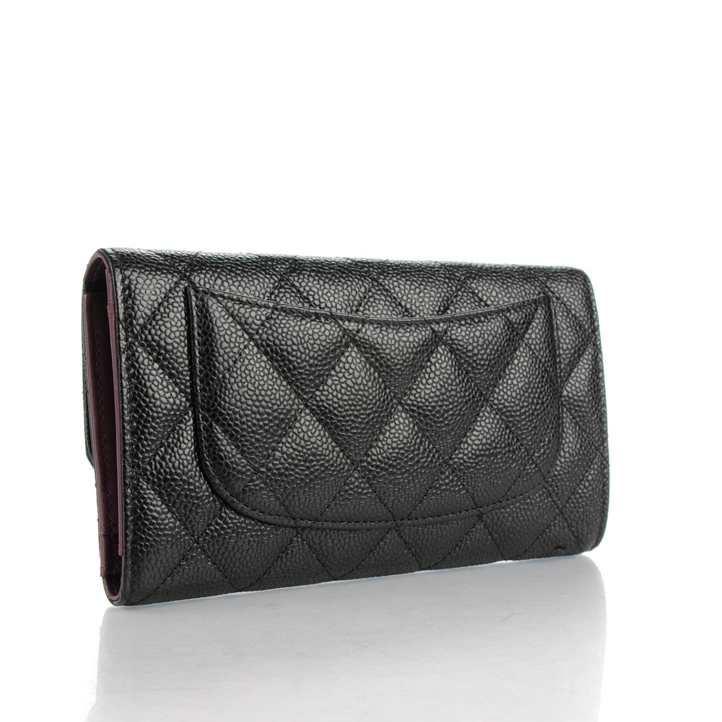 Chanel Caviar Quilted Large Flap Wallet Black 3 of 8