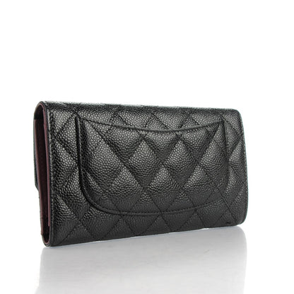 Chanel Caviar Quilted Large Flap Wallet Black 3 of 8