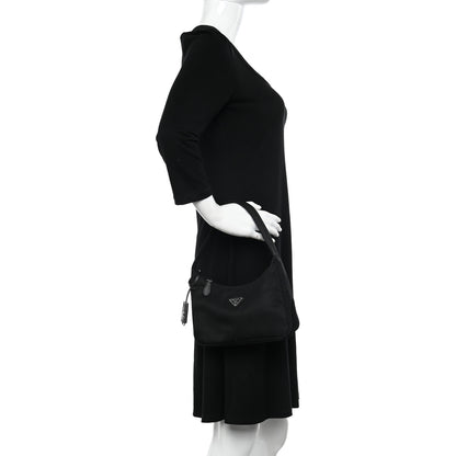 Prada Tessuto Nylon Mini Re-Edition 2000 Bag Black 2 of 14