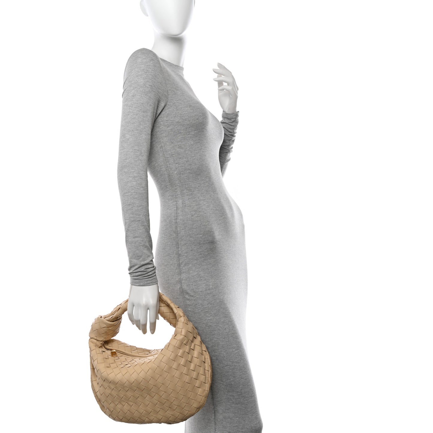 Nappa Intrecciato Teen Jodie Hobo Porridge