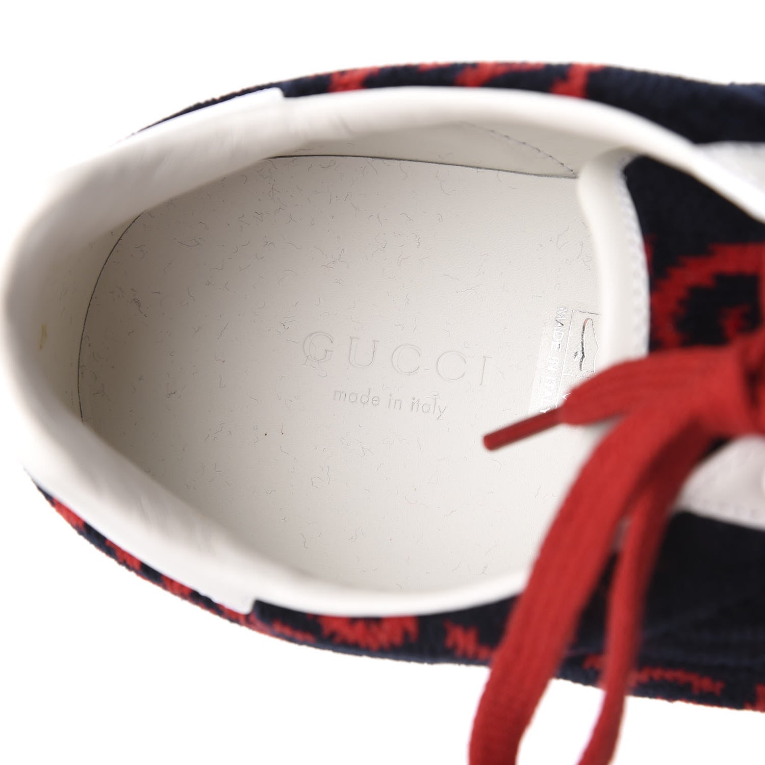 Gucci Terry Cloth GG Monogram Web Womens Ace Sneakers 40 Blue Red 8 of 12