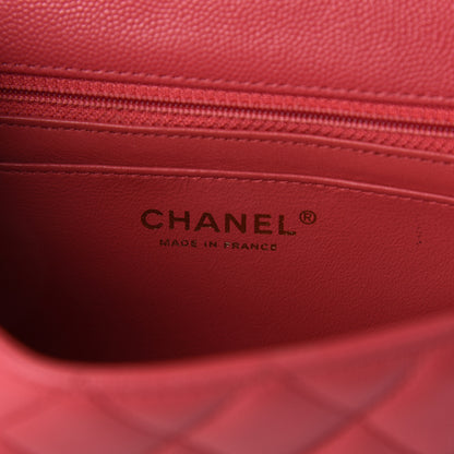 Chanel Caviar Quilted Mini Rectangular Flap Dark Pink 5 of 8