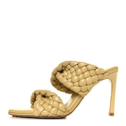 Bottega Veneta Nappa Twisted Padded Intrecciato Curve Slide Sandals 38 Tapioca 1 of 6