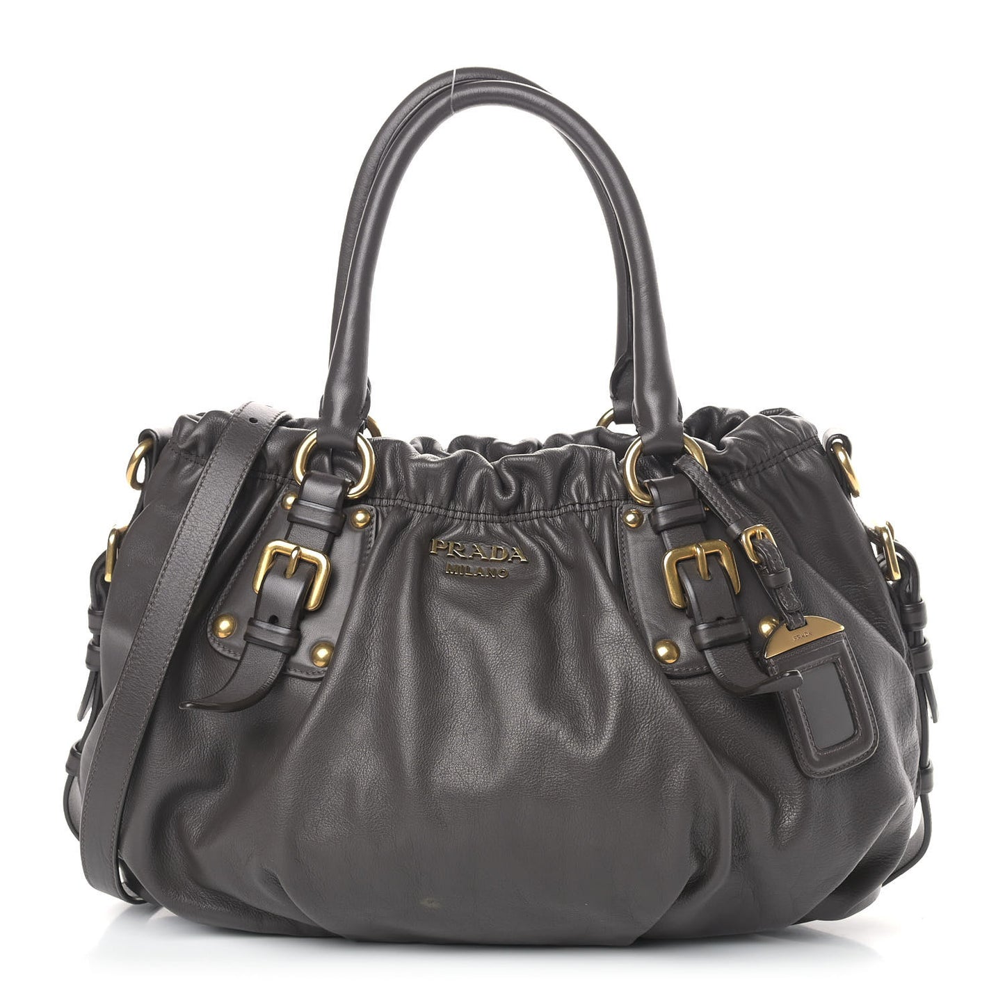 Soft Calf Shoulder Bag Cenere