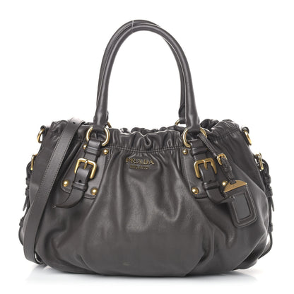 Prada Soft Calf Shoulder Bag Cenere 1 of 11
