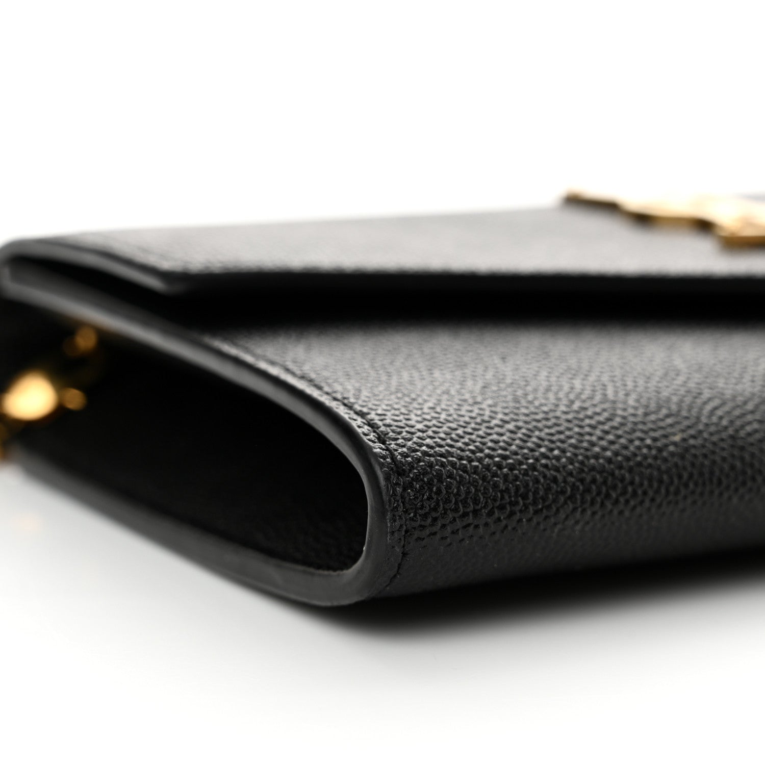 Saint Laurent Grain de Poudre Uptown Chain Wallet Black 10 of 12