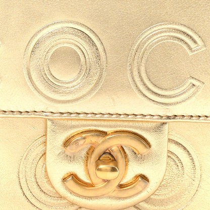 Chanel Metallic Calfskin Cocallover Square Flap Gold 8 of 10