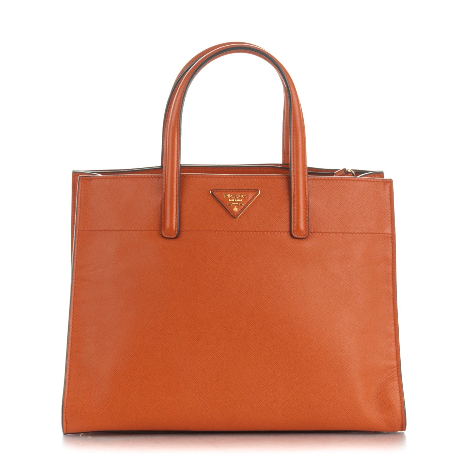 Prada Saffiano Soft Tote Papaya 1 of 9