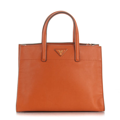 Prada Saffiano Soft Tote Papaya 1 of 9