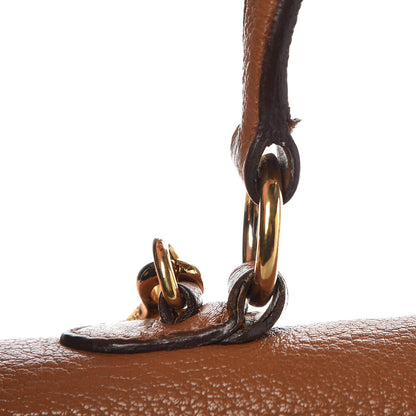 Miu Miu Goatskin Madras Shoulder Bag Cuoio 23 of 25