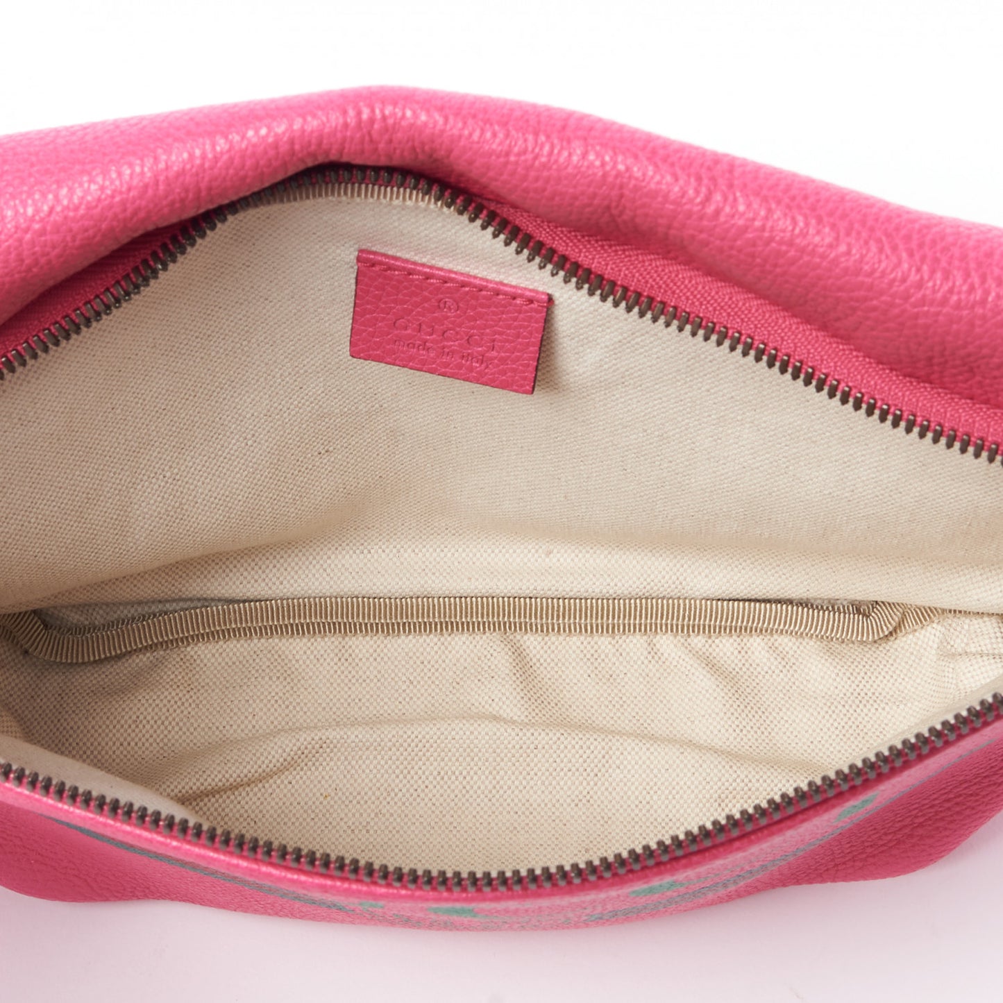 Grained Calfskin Logo Belt Bag Pink