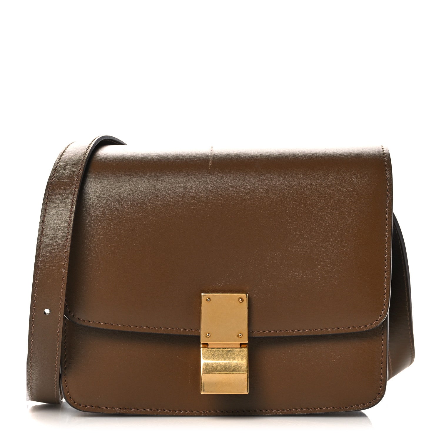 Celine Smooth Calfskin Small Classic Box Flap Bag Camel 1 of 14