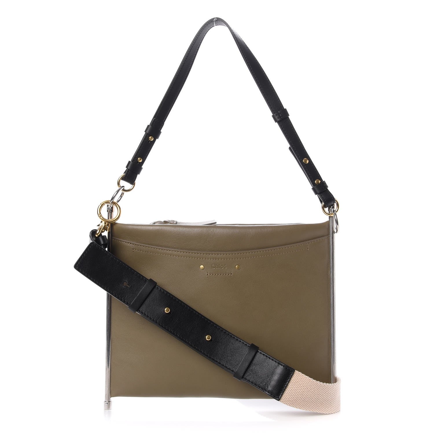 Chloe Smooth Calfskin Medium Roy Clutch Merino Grey 1 of 7