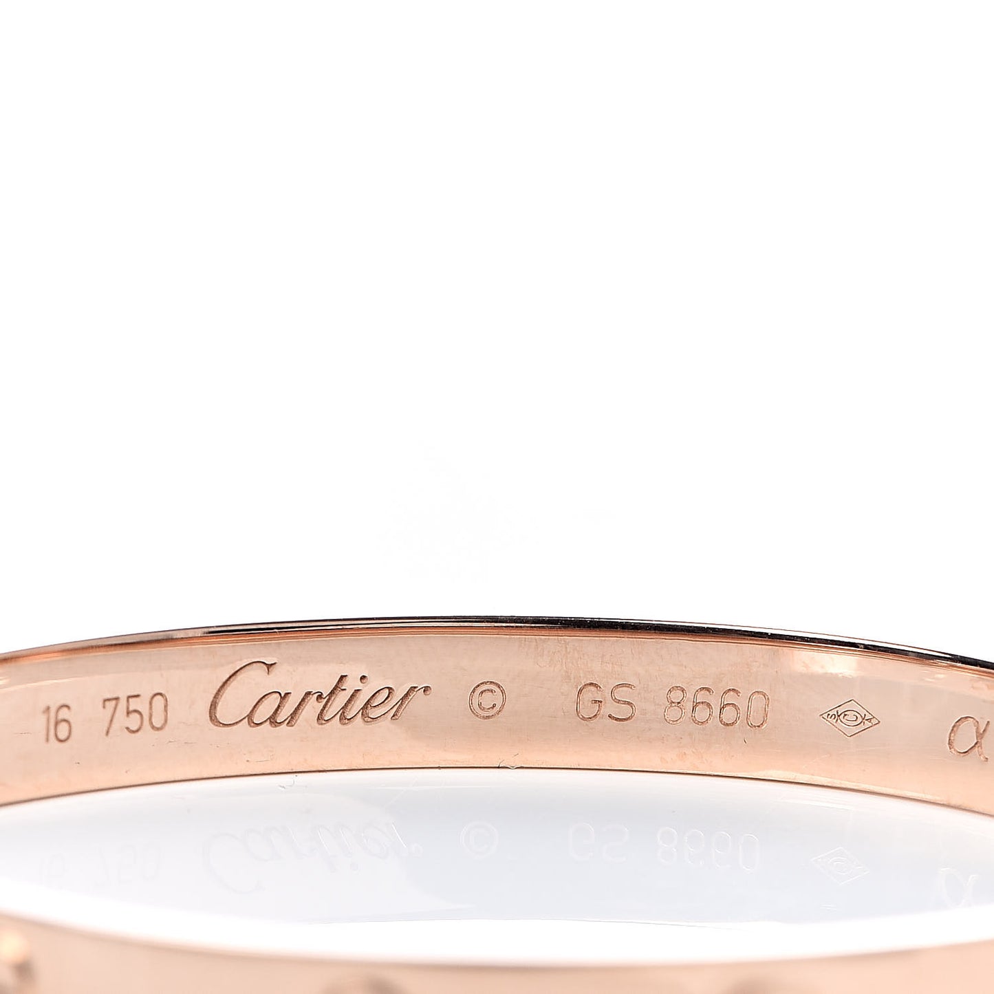 18K Pink Gold LOVE Bracelet 16