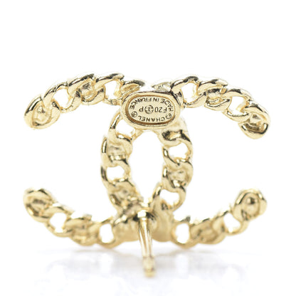 Chanel Crystal CC Chain Earrings Gold Black 4 of 6