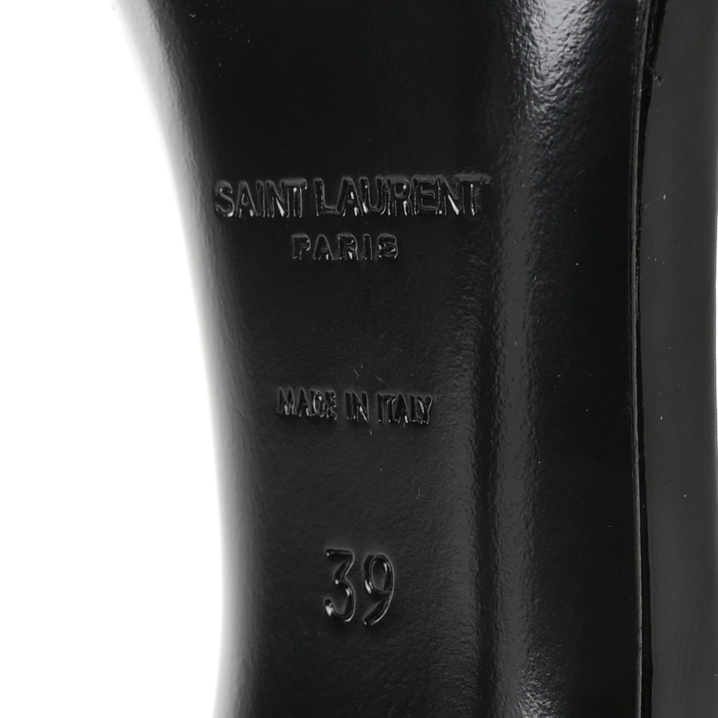 Patent Calfskin Opyum 110 Sandals 39 Black