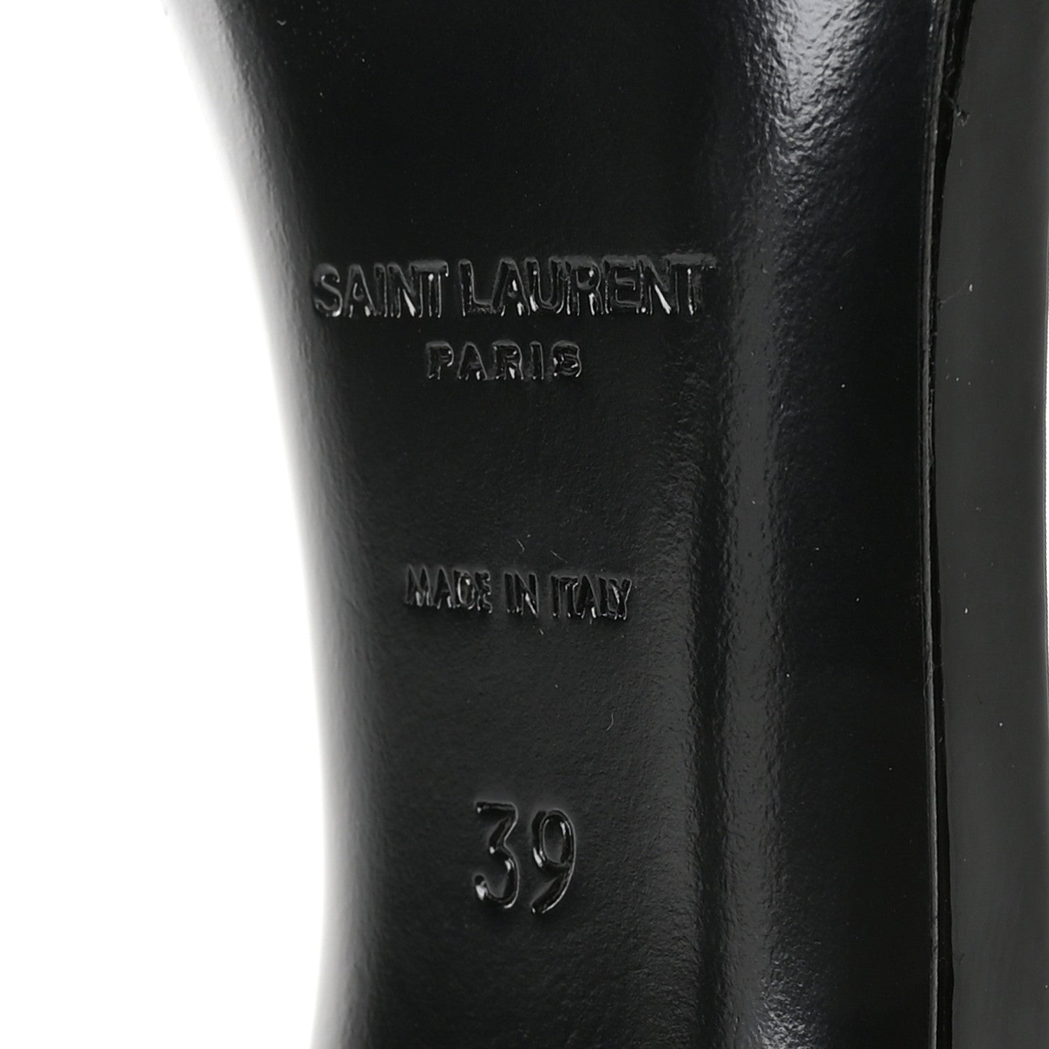Saint Laurent Patent Calfskin Opyum 110 Sandals 39 Black 7 of 9