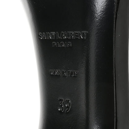 Saint Laurent Patent Calfskin Opyum 110 Sandals 39 Black 7 of 9