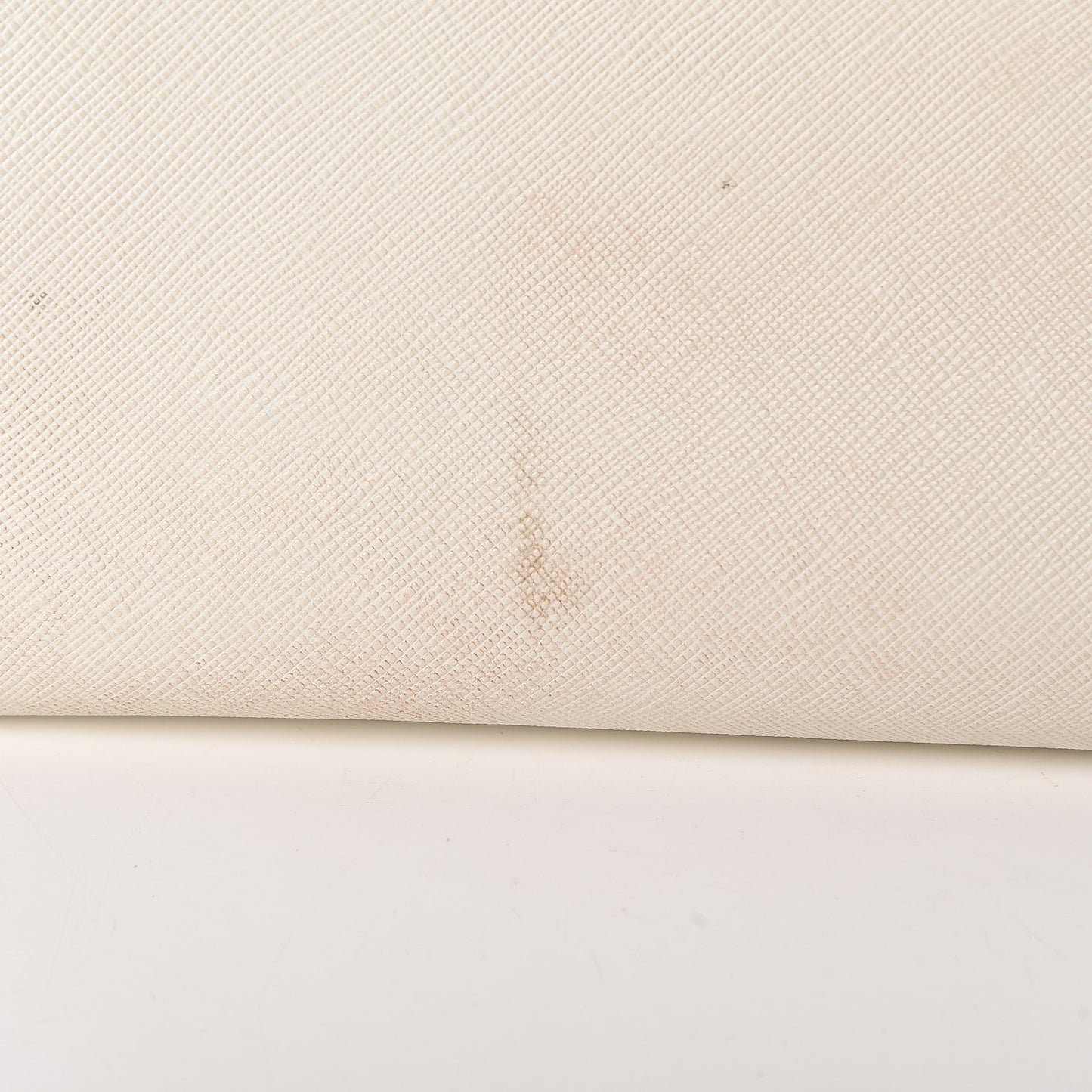 Saffiano Soft Calfskin Zippered Tote White