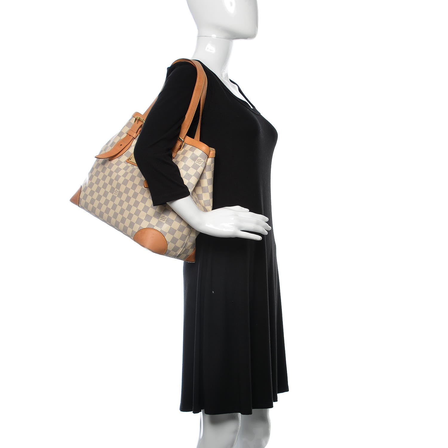 Louis Vuitton Damier Azur Hampstead MM 2 of 11