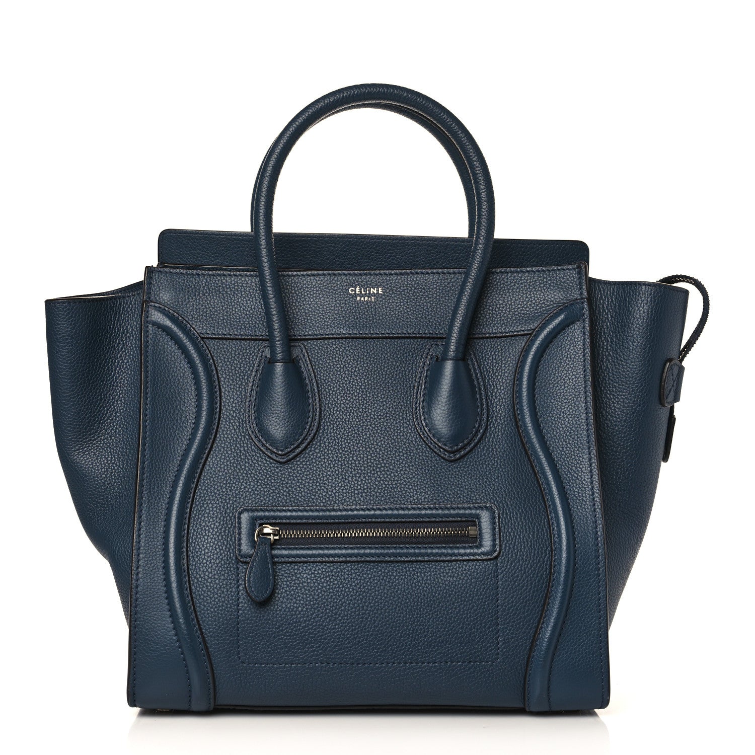 Celine Drummed Calfskin Mini Luggage Orage 1 of 7