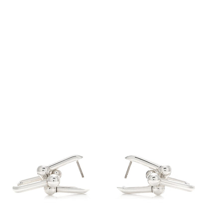 Tiffany Sterling Silver Large HardWear Link Earrings 3 of 4