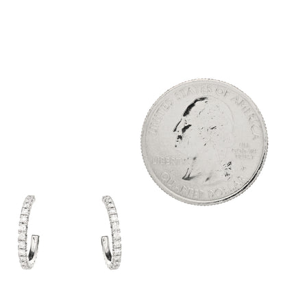 Cartier 18K White Gold Diamond Small Etincelle De Cartier Hoop Earrings 2 of 5