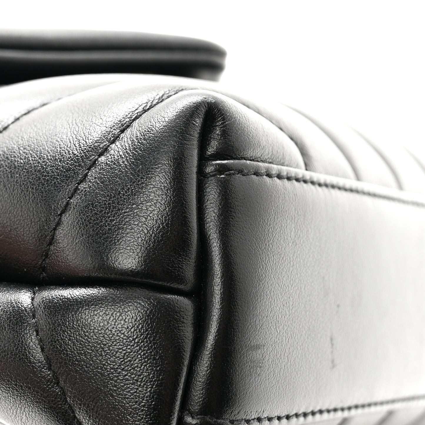 SAINT LAURENT Calfskin Y Quilted Monogram Toy Loulou Crossbody Bag Black