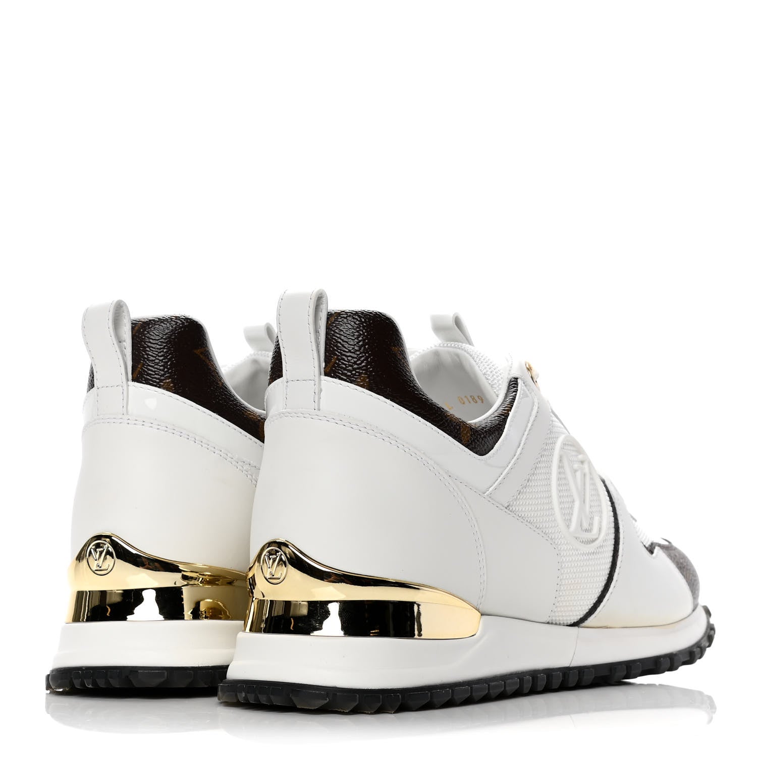 Louis Vuitton Calfskin Monogram Run Away Sneakers 38 White 3 of 4