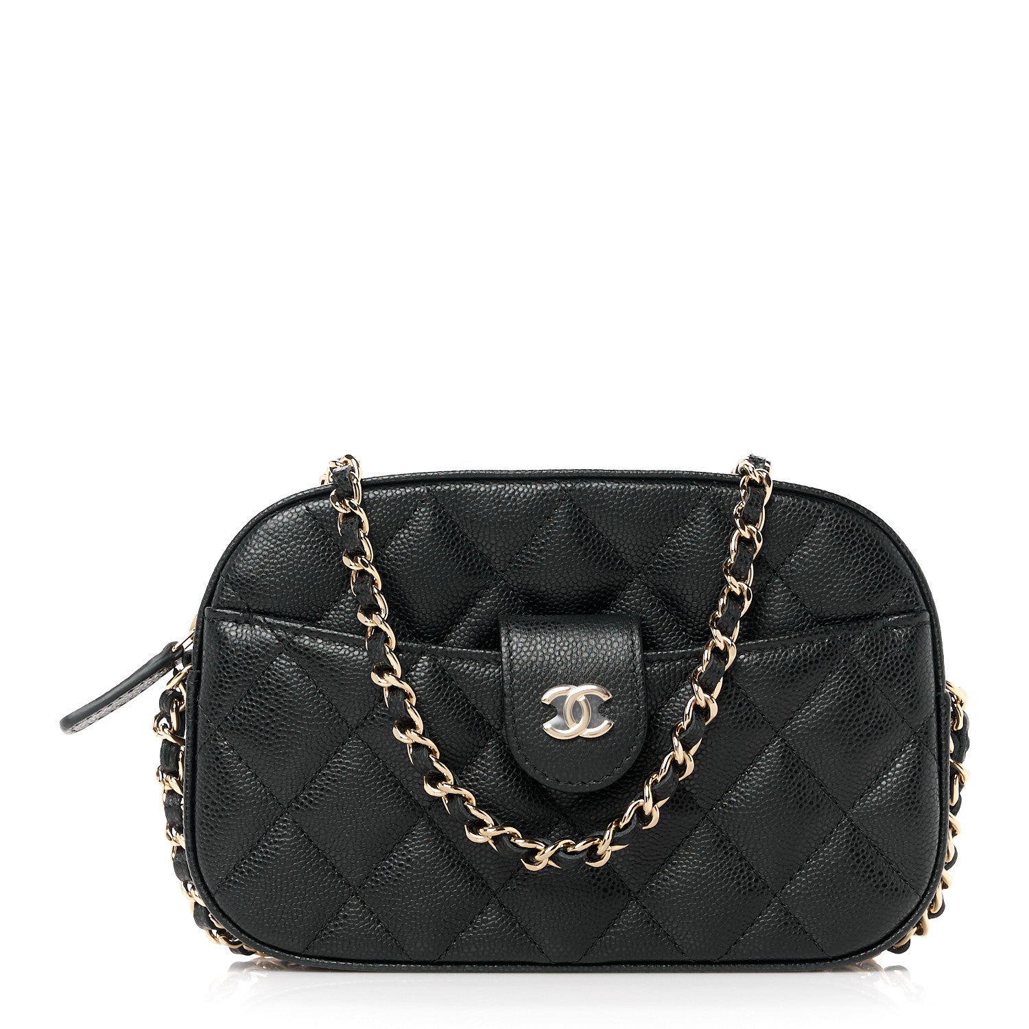 Chanel Caviar Quilted Chain Camera Bag Black 1 of 11