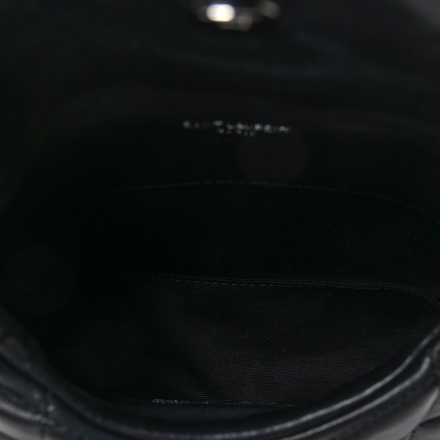 Saint Laurent Lambskin Monogram Loulou Puffer Pouch Clutch Black 4 of 6