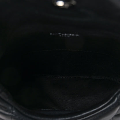 Saint Laurent Lambskin Monogram Loulou Puffer Pouch Clutch Black 4 of 6