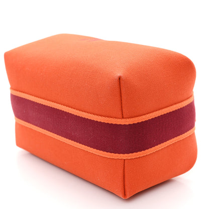 Hermes Canvas Small Bride-A-Brac Pouch Orange Burgundy 8 of 8