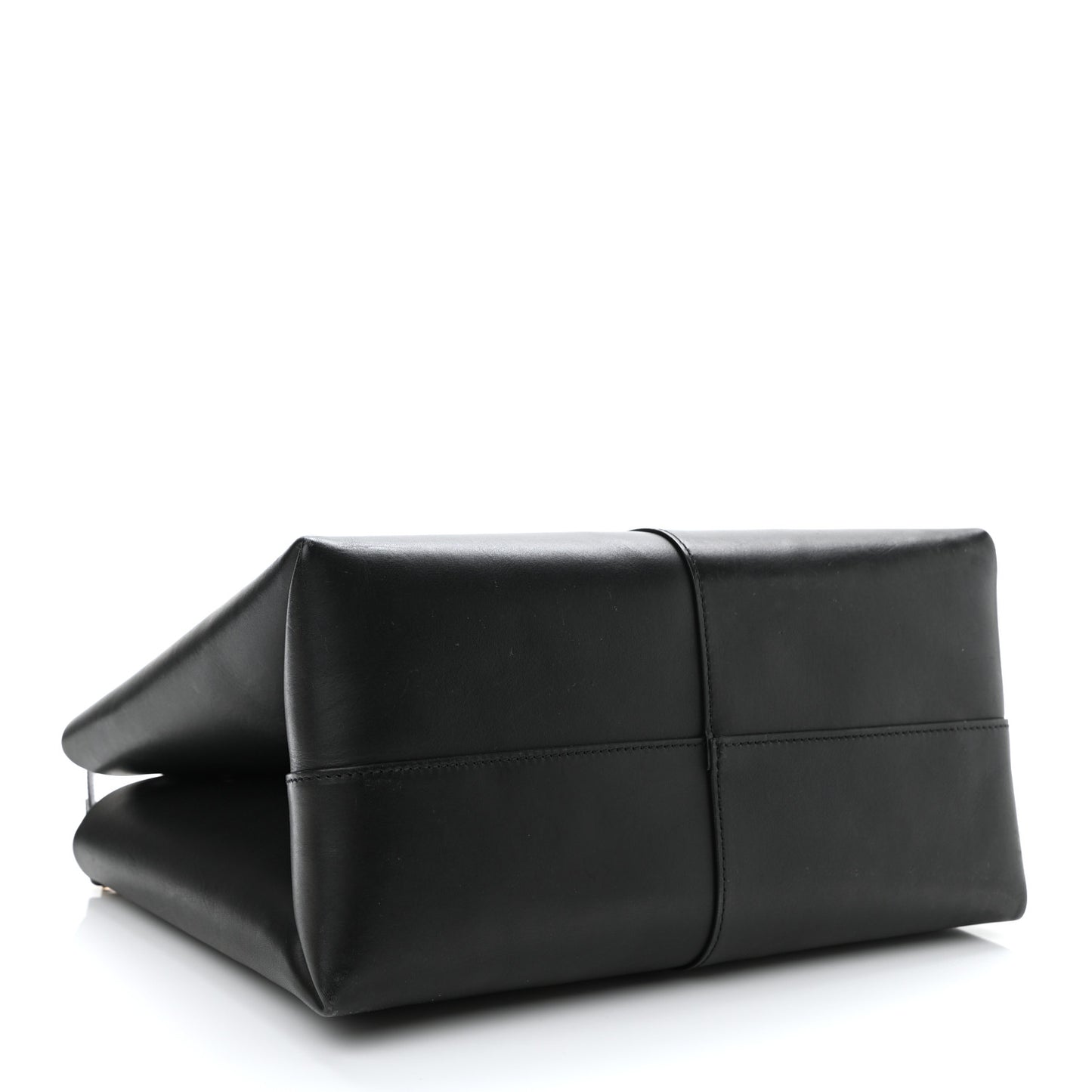 Calfskin Mini Folded Bag Black Flamma