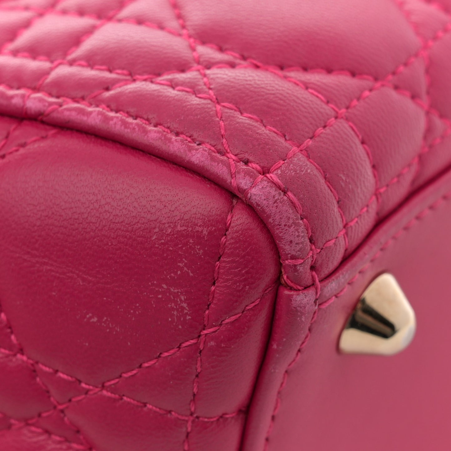 Lambskin Cannage Large Lady Dior Pink