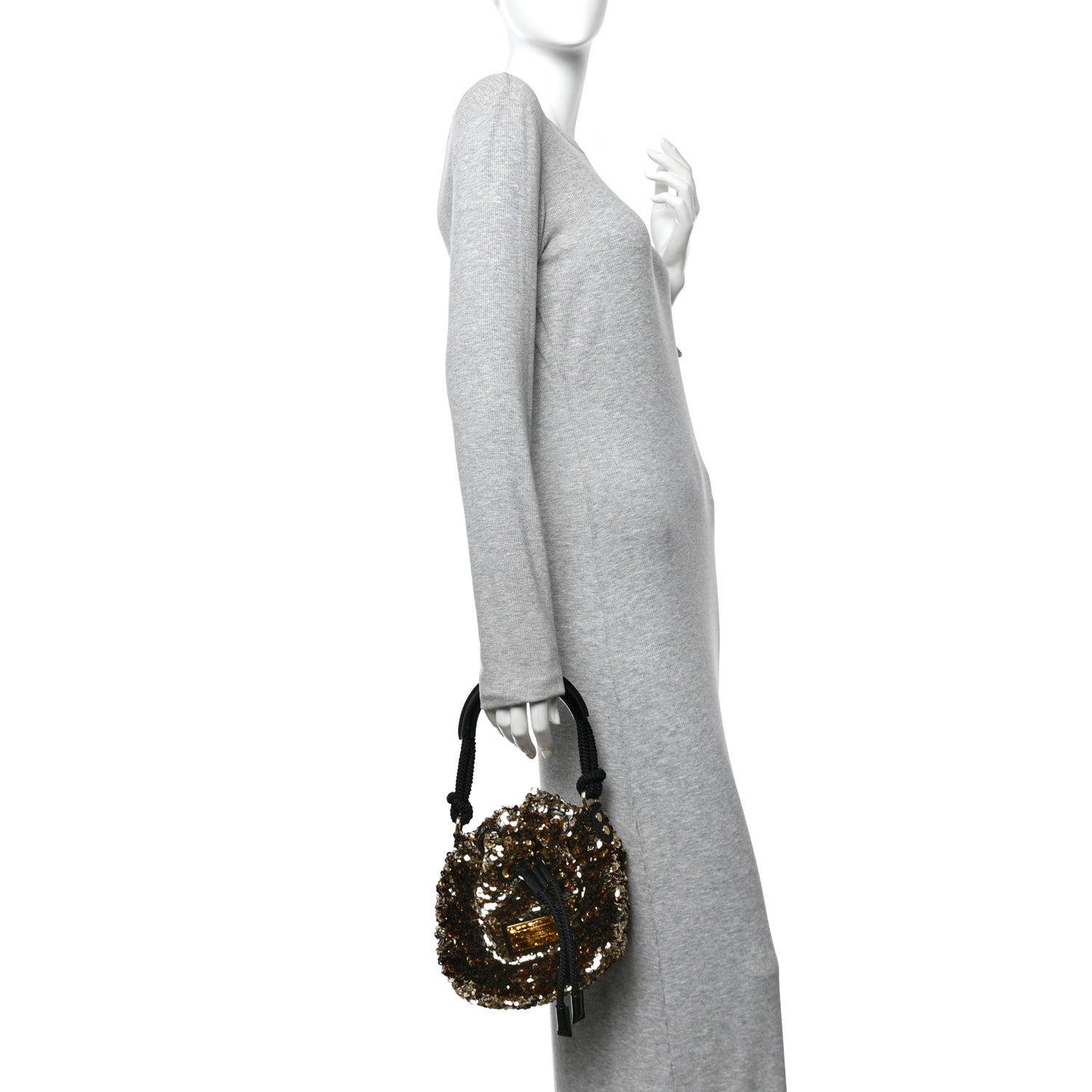 Louis Vuitton Sequin Mini Noe Rococo Gold 2 of 11