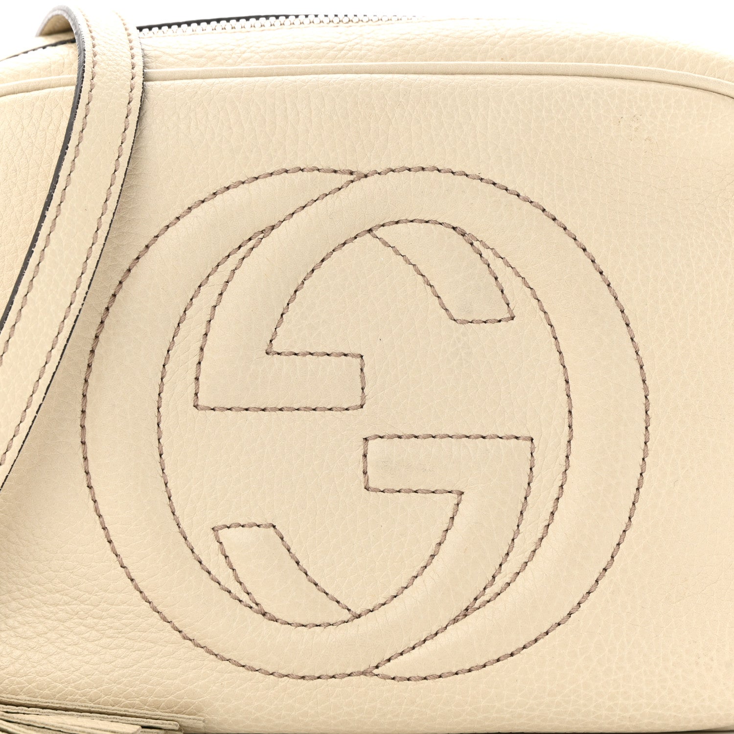 Gucci Pebbled Calfskin Small Soho Disco Bag Off White 8 of 12