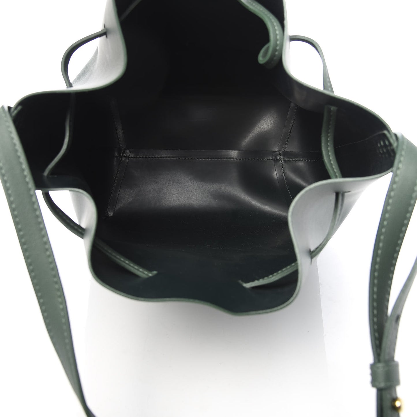 Calfskin Bucket Bag Moss
