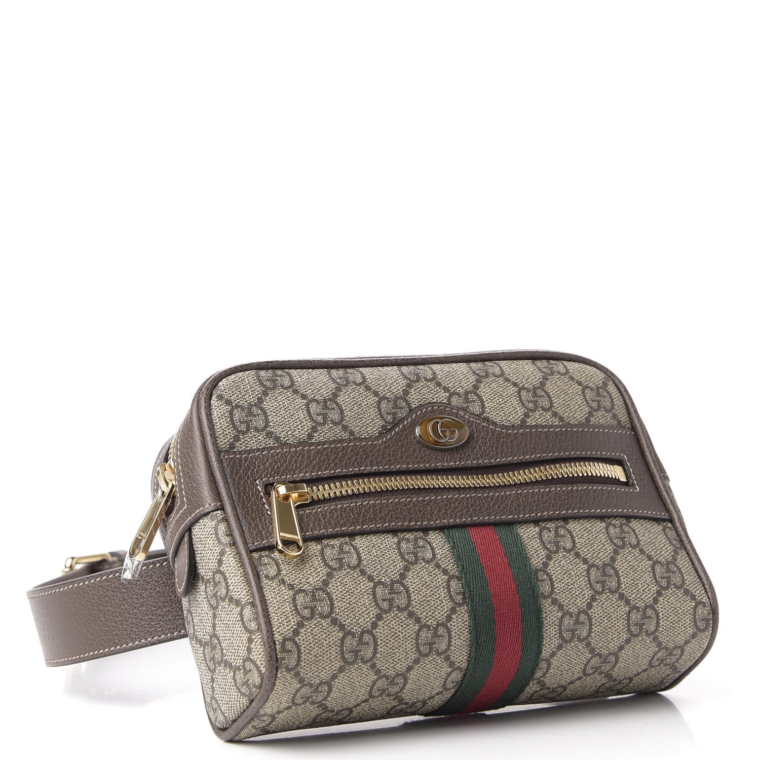 Gucci GG Supreme Monogram Web Small Ophidia Belt Bag 85 34 Dark Brown 4 of 10