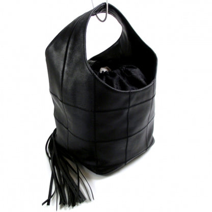 Chanel Square Stitched Tassel Bag Black 3 of 10