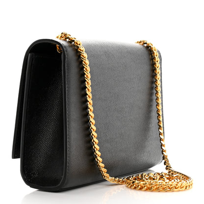 Saint Laurent Grain De Poudre Small Monogram Kate Satchel Black 3 of 15