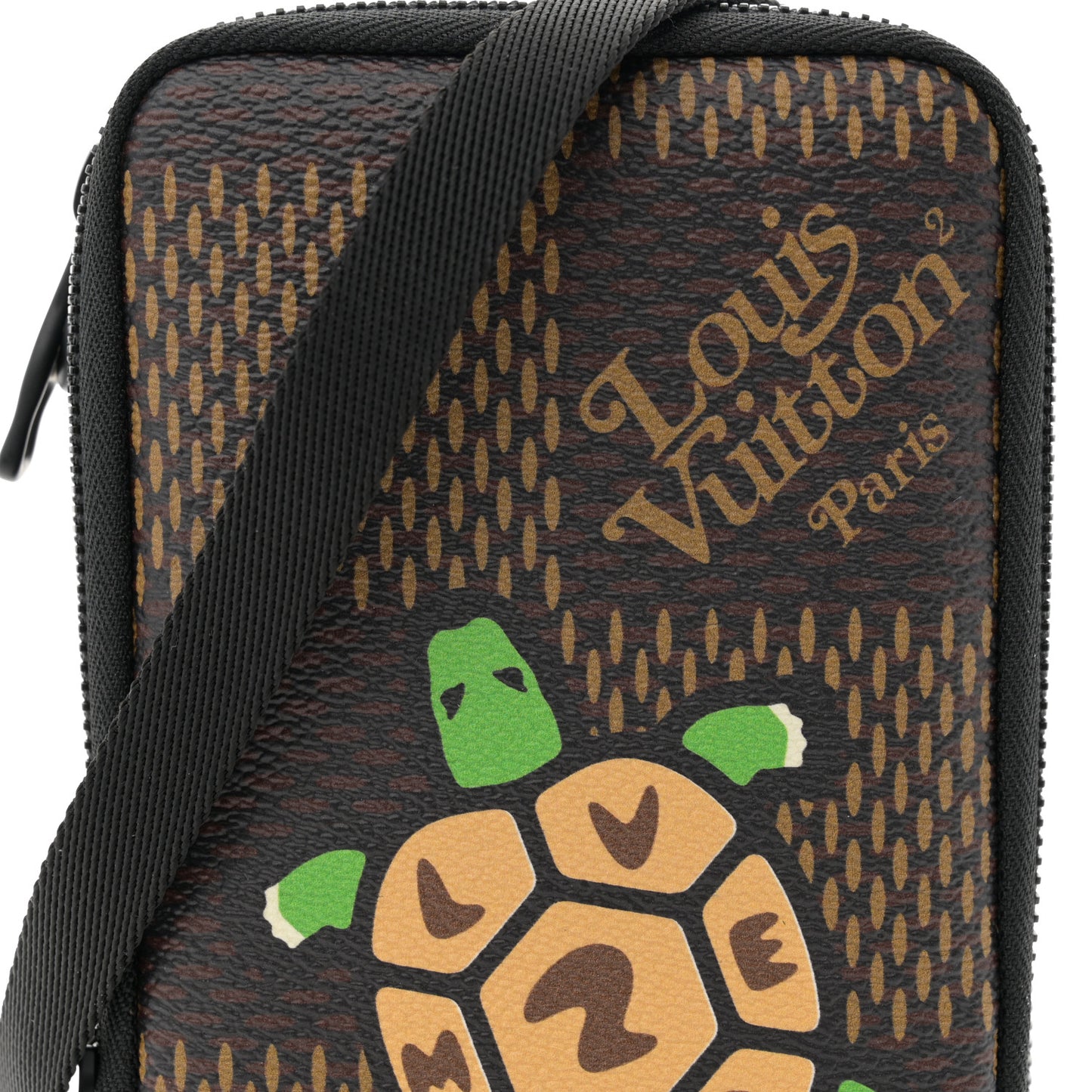 X NIGO Giant Damier Ebene Tortoise Double Phone Pouch