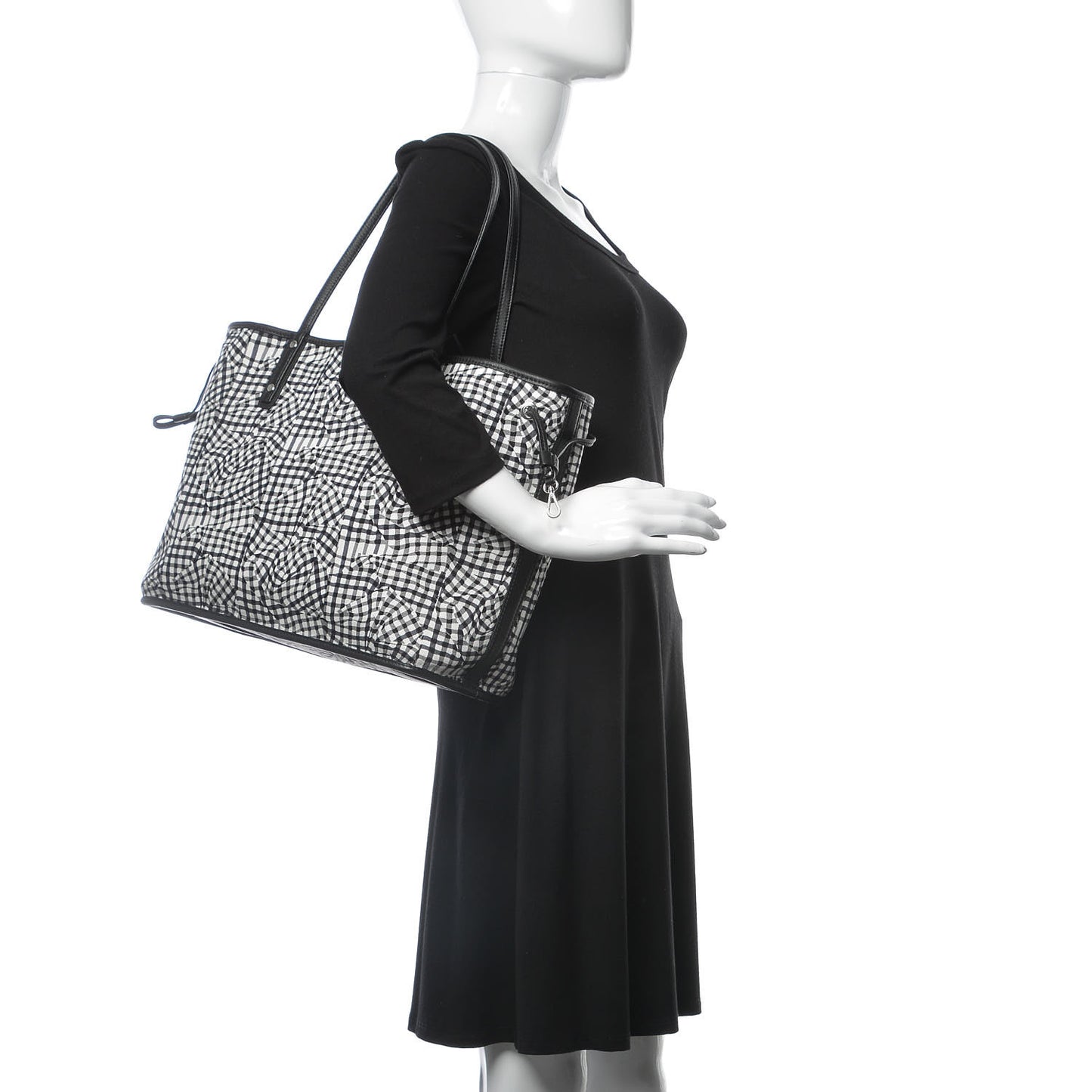 Visetos Medium Reversible Shopper Tote Black