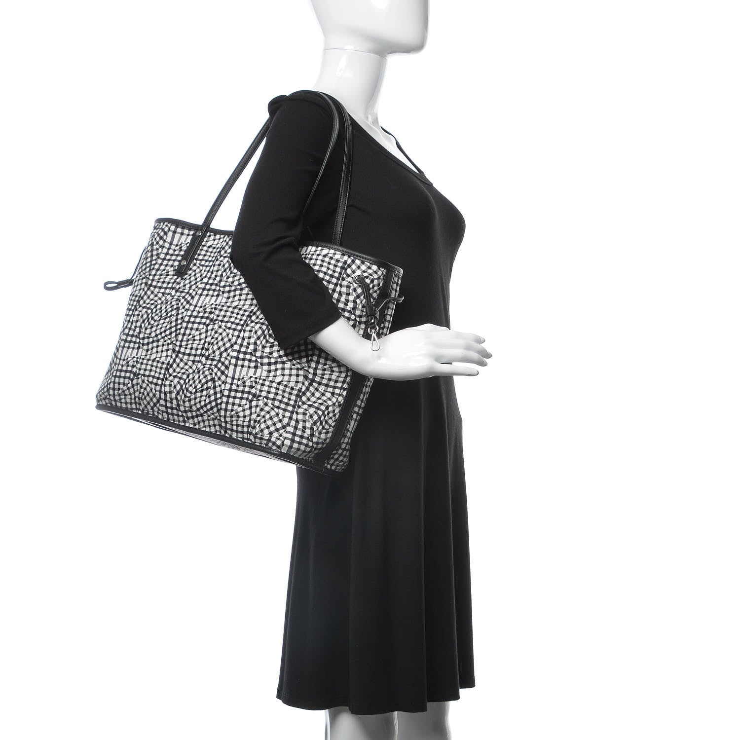 MCM Visetos Medium Reversible Shopper Tote Black 2 of 15