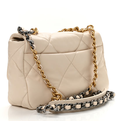 Chanel Lambskin Quilted Medium Chanel 19 Flap Light Beige 3 of 10