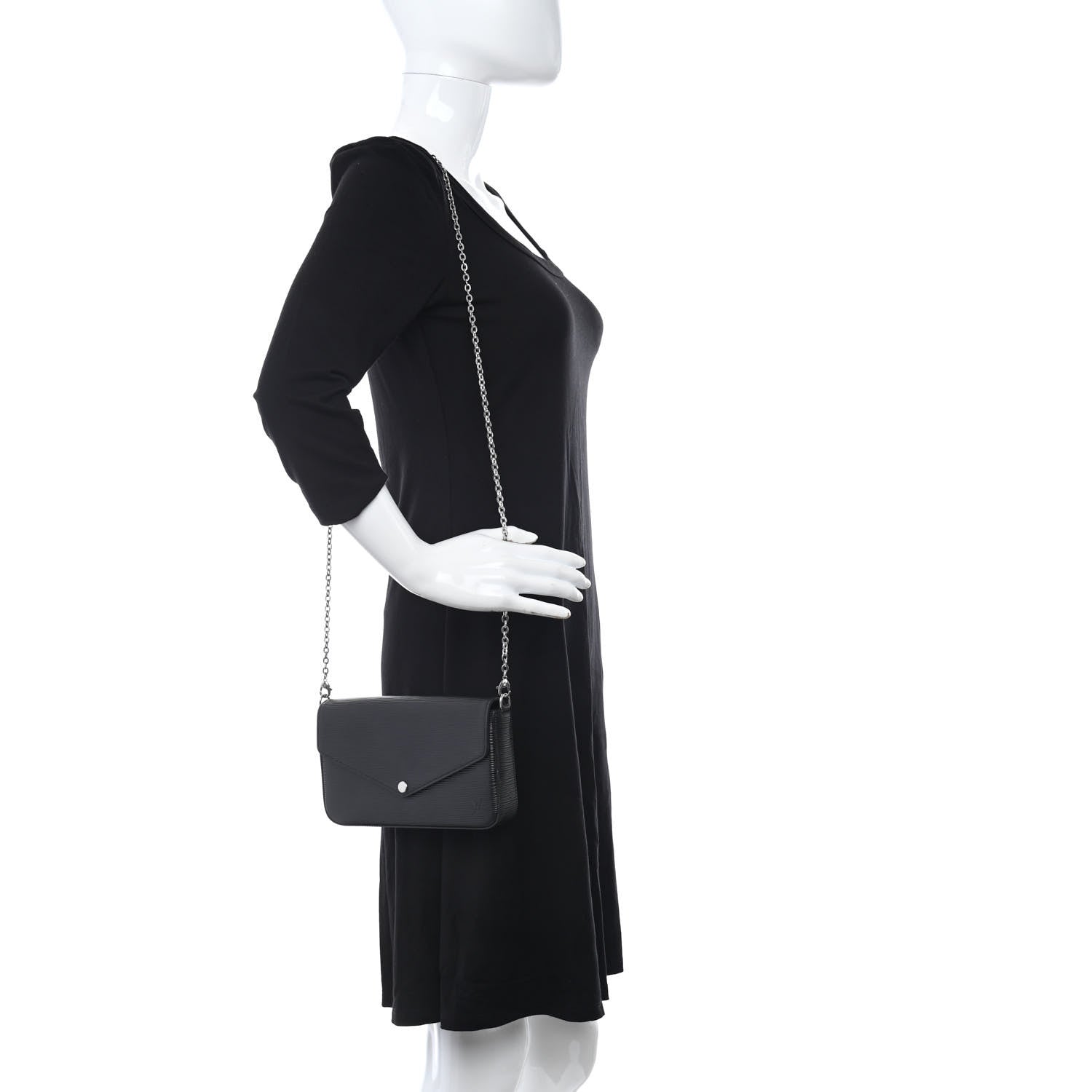Louis Vuitton Epi Pochette Felicie Black 2 of 16