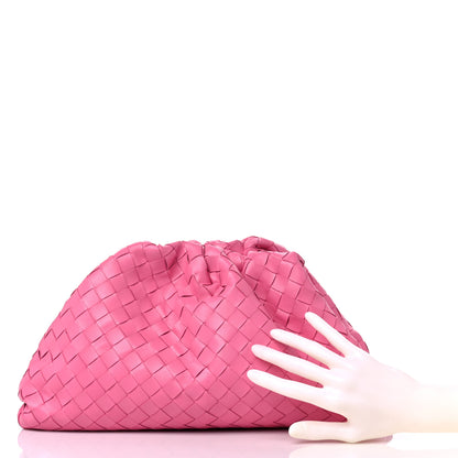 Bottega Veneta Nappa Maxi Intrecciato The Pouch Oversized Clutch Pink 2 of 11