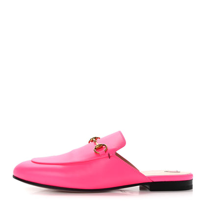 Gucci Calfskin Womens Princetown Slippers 38 Fuxia Fluo 1 of 10