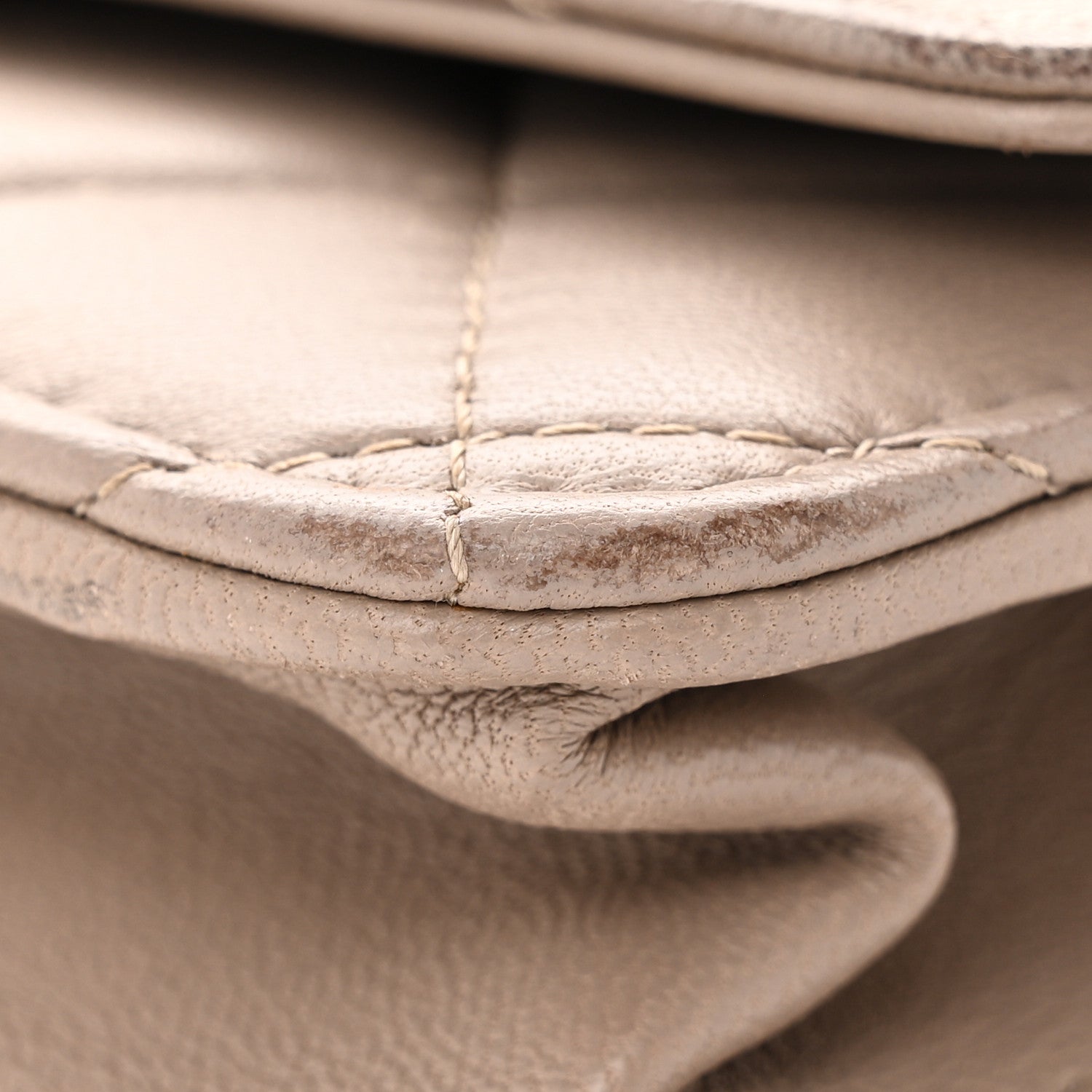 Chanel Lambskin Quilted Wallet On Chain WOC Taupe 11 of 28