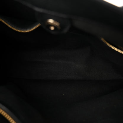 Burberry Derby Calfskin House Check Large Banner Tote Black 5 of 12